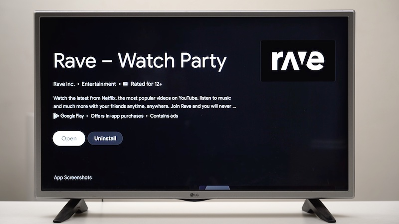 Rave приложение для Android TV