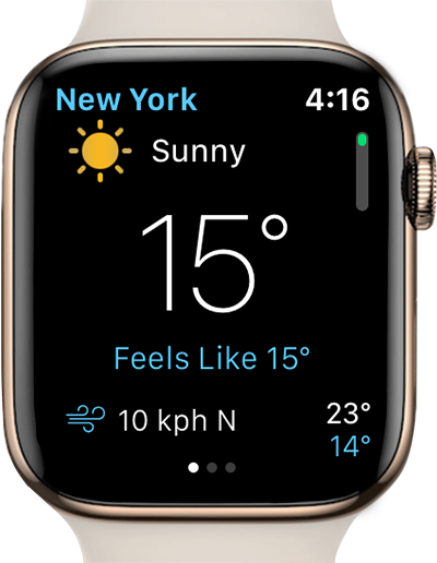 Приложение Weather mate Apple Watch