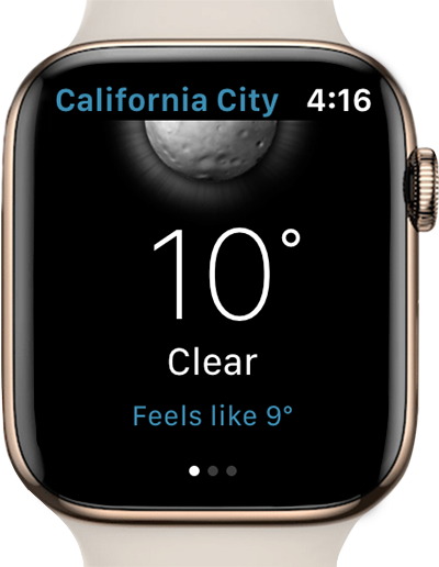 Приложение Weather Live для Apple Watch