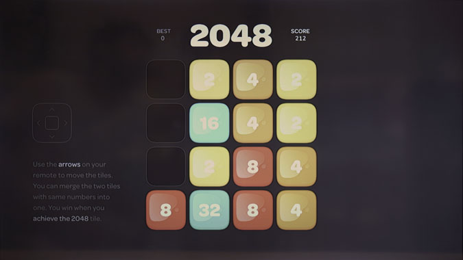 скриншот игры 2048