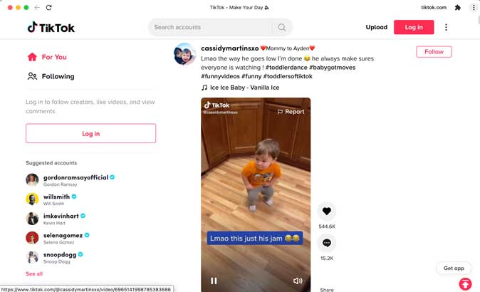 просматривать TikTok в Chrome