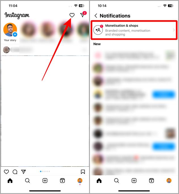 Принятие чьего-либо платного запроса на партнерство в Instagram на iOS