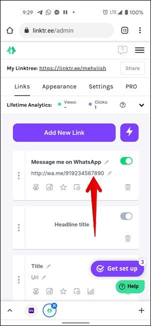 Добавьте WhatsApp в Linktree