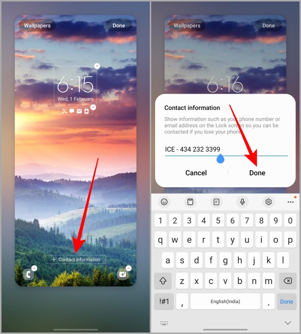 Добавление контактной информации для экстренных случаев на экран блокировки на телефонах Samsung Galaxy