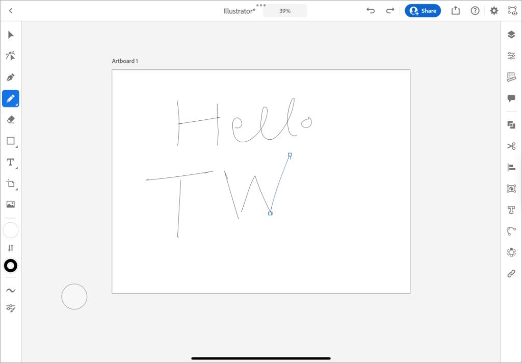 Adobe Illustrator на iPadOS