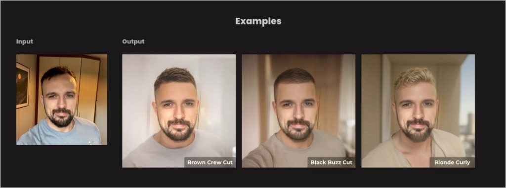 Сгенерированный результат на AI Hairstyles