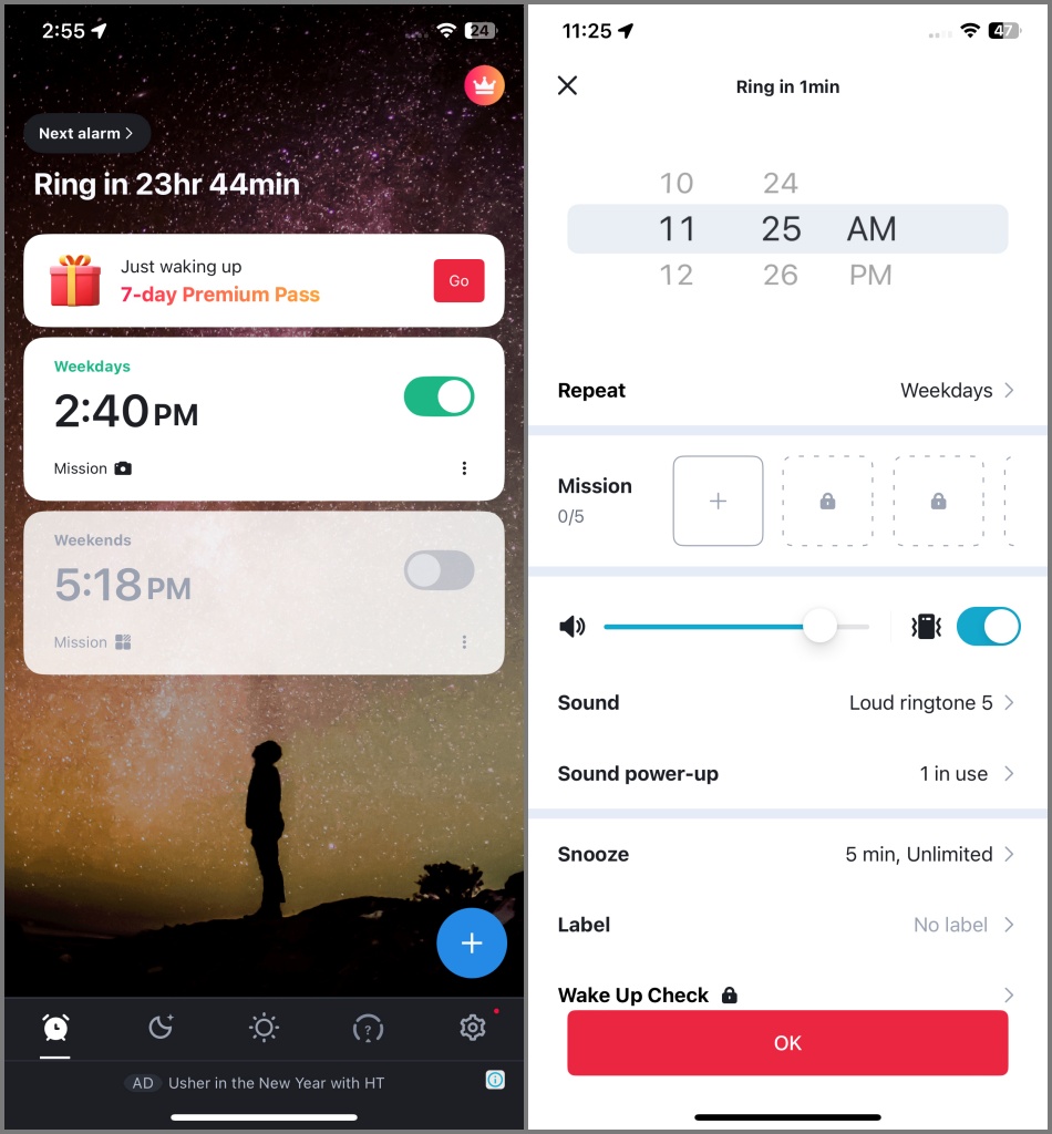 Приложение Alarmy для iPhone и Android