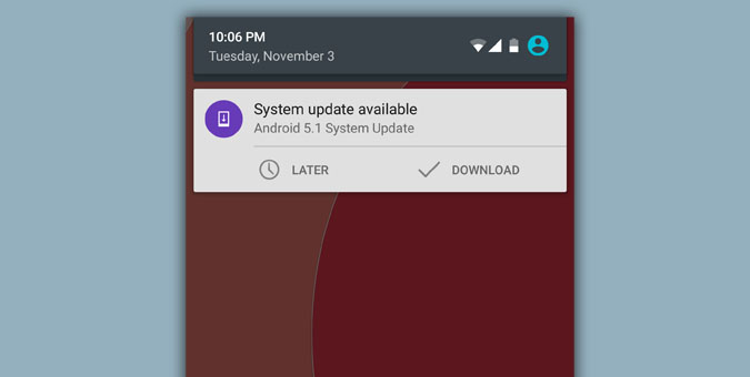 Доступны обновления системы Android 5.1