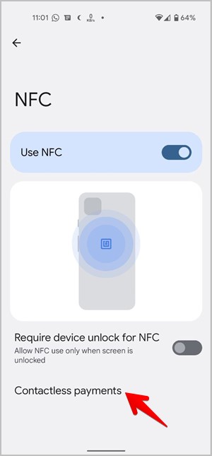 Настройки Android Бесконтактная оплата NFC