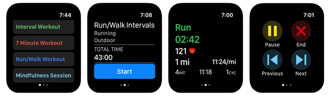 Приложение Intervals Pro HIIT для тренировок на Apple Watch