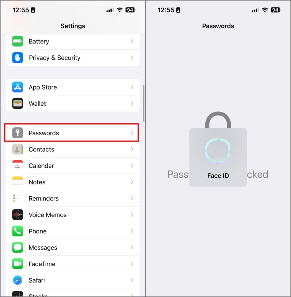 Настройки пароля на iPhone на iOS 17