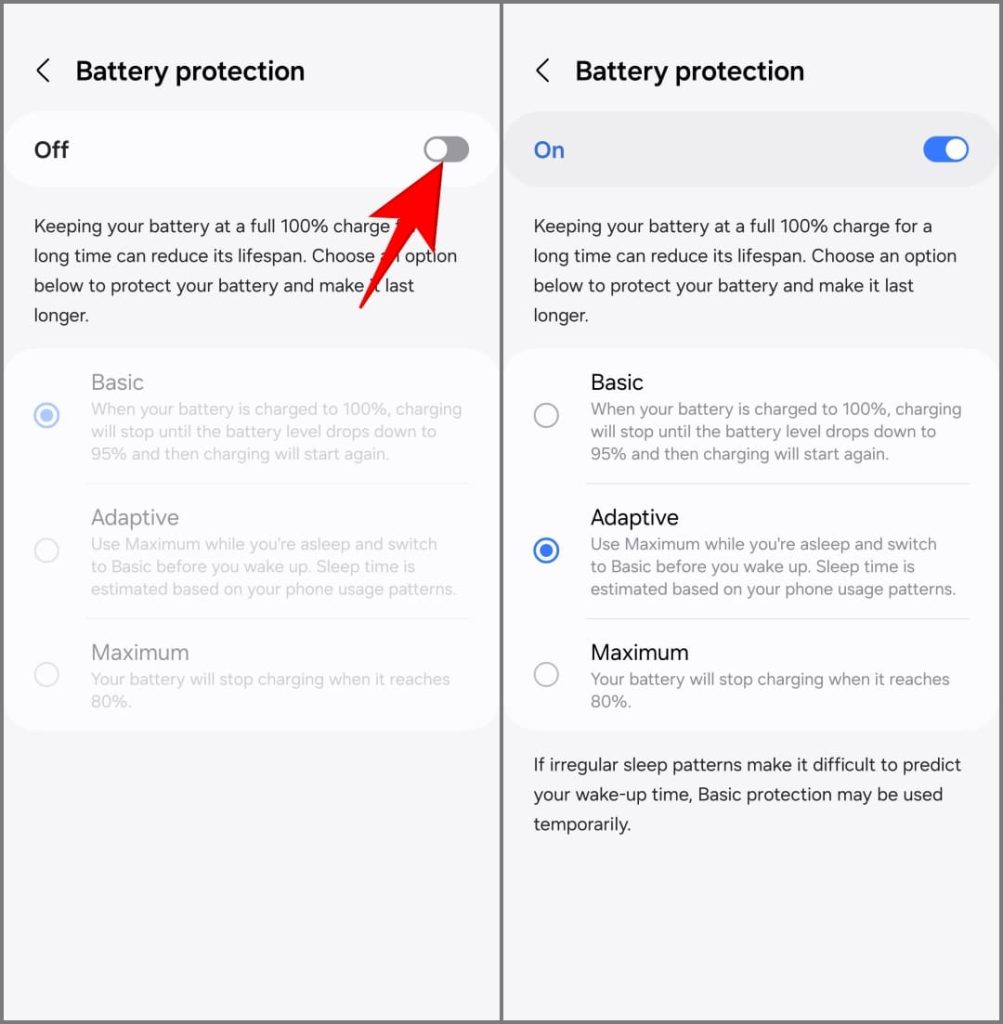 Функция защиты аккумулятора в Samsung Galaxy S24 под управлением OneUI 6.1