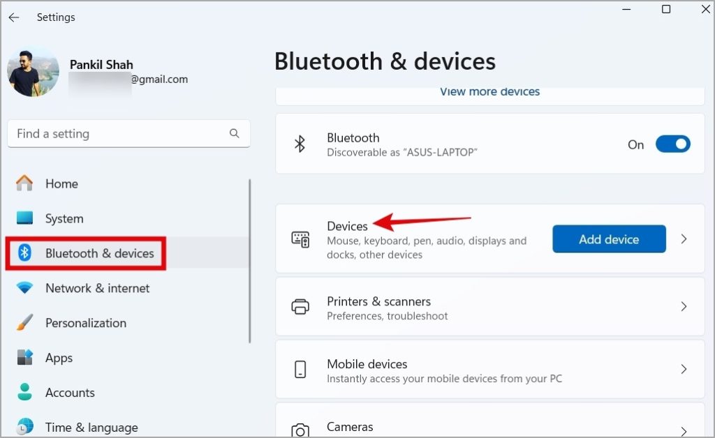 Устройства Bluetooth в Windows 11