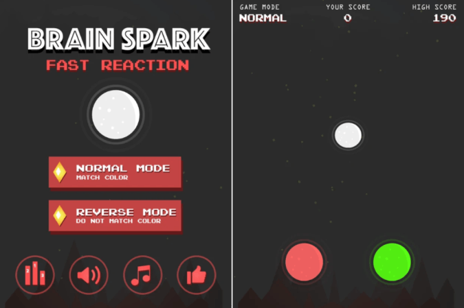 Игра Brain Spark на быструю реакцию