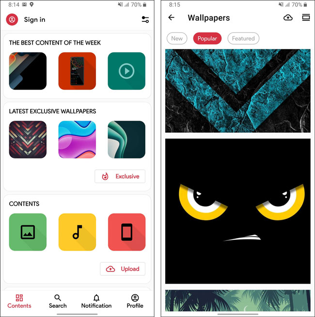 Creative — лучшее приложение для обоев для Android