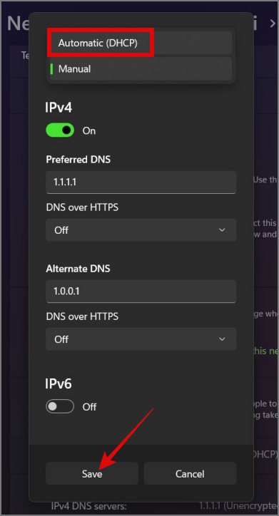 Изменить DNS в Windows 11