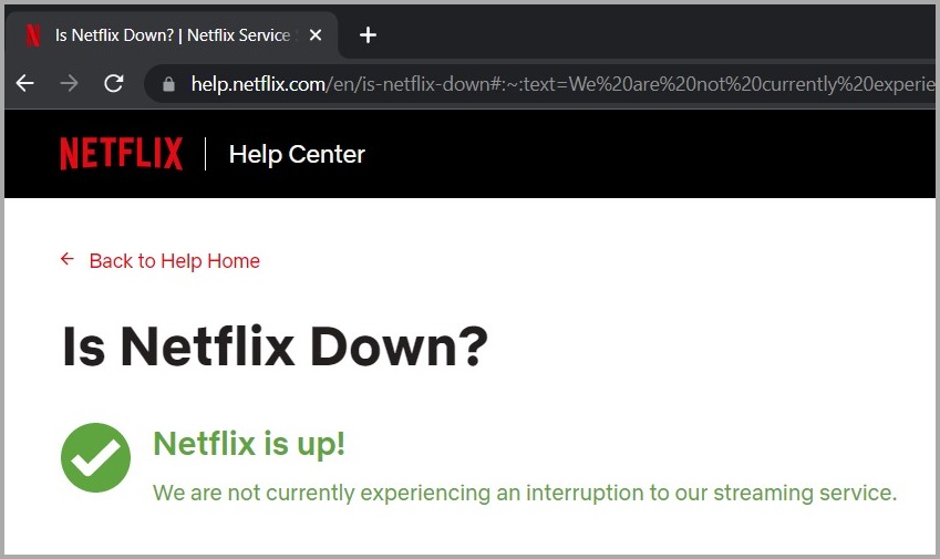 Проверьте, не работает ли Netflix