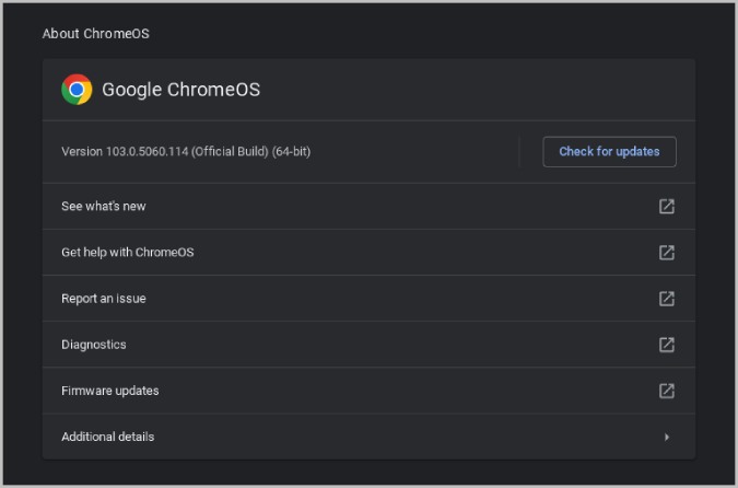 Обновление ChromeOS