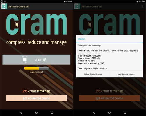 Сжатие объемных изображений в Android с помощью Cram