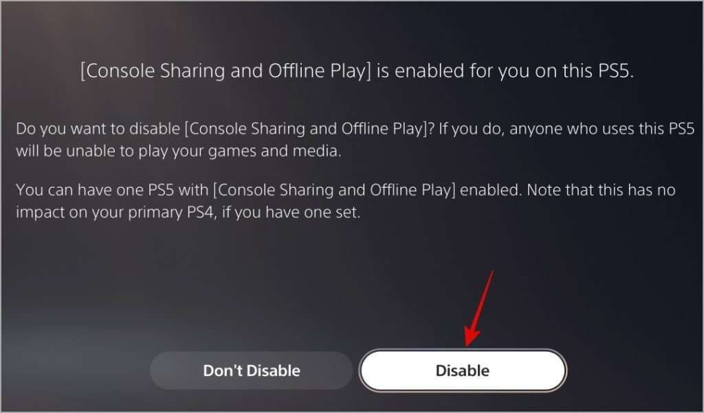 Совместное использование консоли и офлайн-игра на PS5