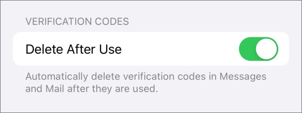 Автоматически удалять коды подтверждения после использования на iOS 17