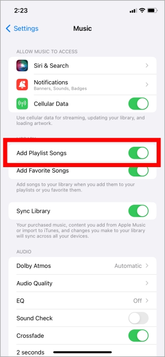Добавьте песни в плейлист в Apple Music