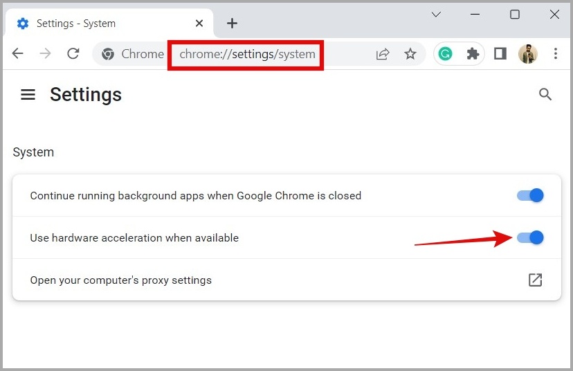 Отключить аппаратное ускорение в Chrome