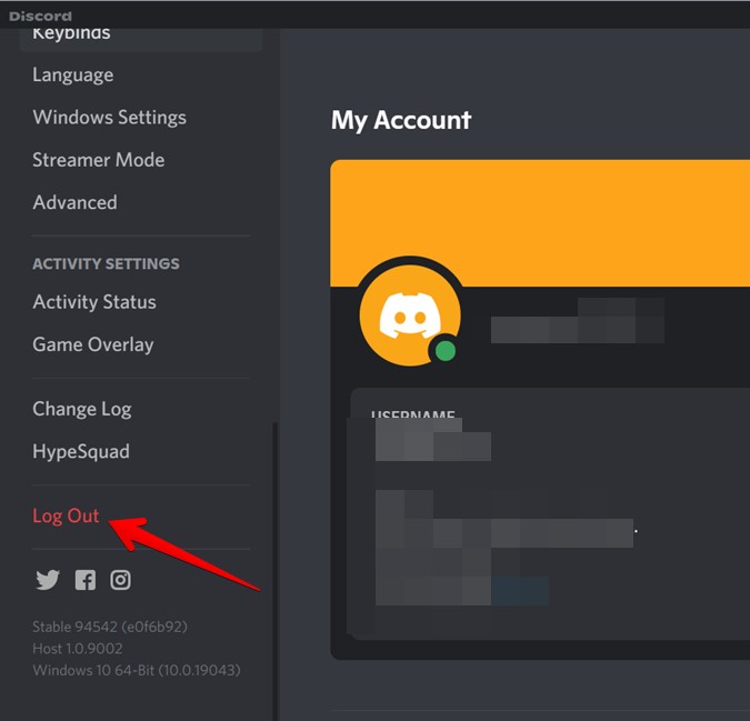 Discord Выйти из ПК