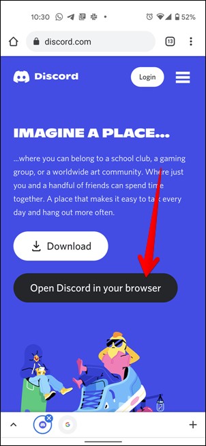 Discord Mobile Открыть в браузере