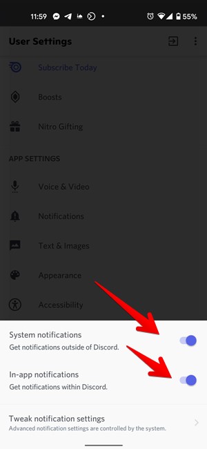 Приложение Discord Notifications Enable