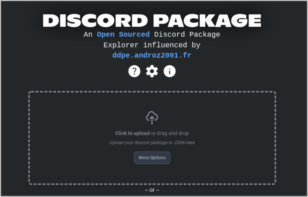 Загрузка данных Discord в Package