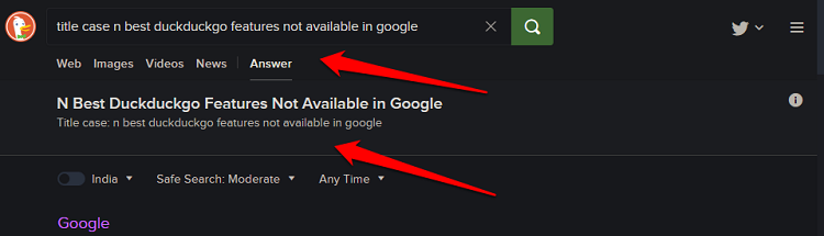 Функции DuckDuckGo недоступны в Google 7