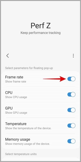 Включить счетчик частоты кадров на телефоне Samsung Galaxy