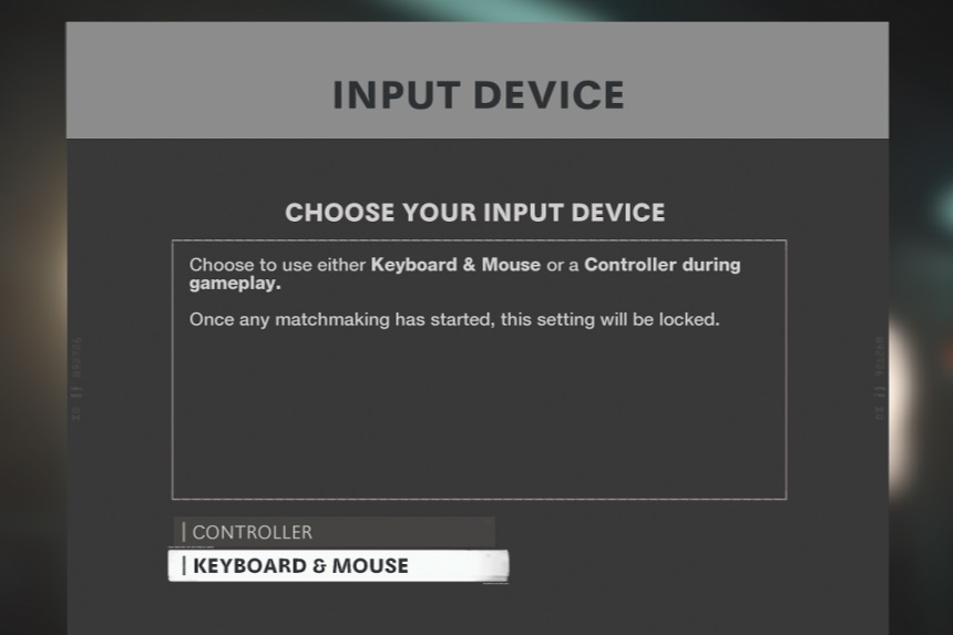 Включить ввод с клавиатуры и мыши в Call of Duty
