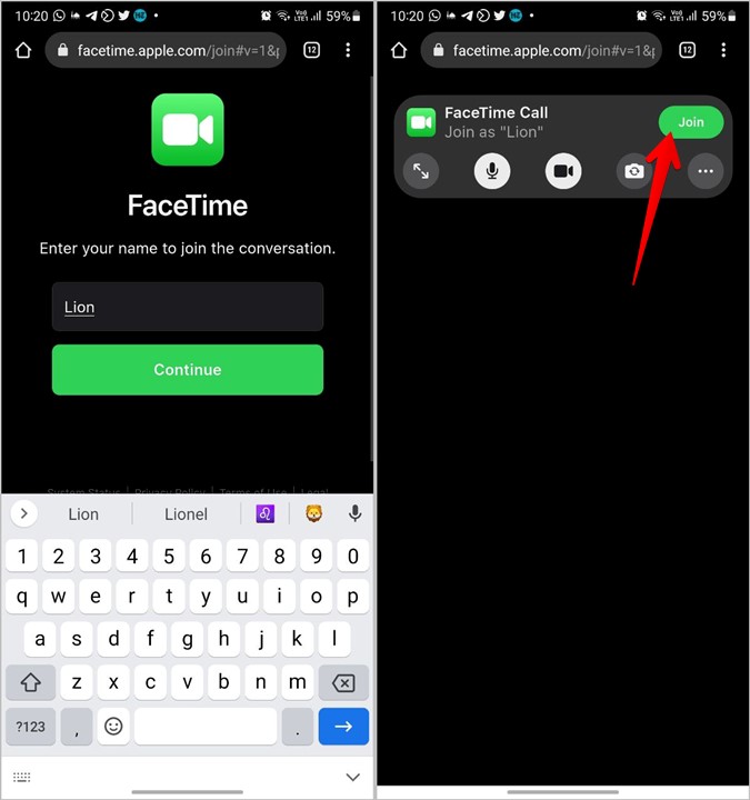 Ссылки Facetime Присоединиться к звонку