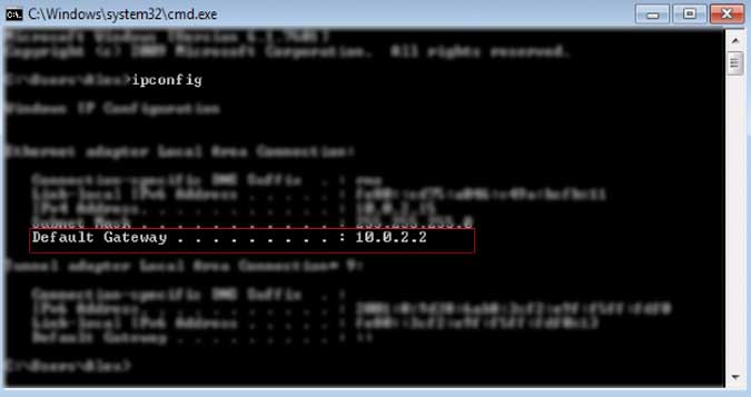 Найти IP-адрес маршрутизатора в Windows
