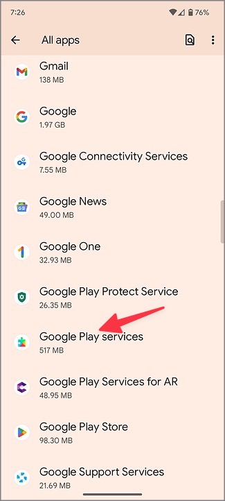 открыть сервисы Google Play на Android