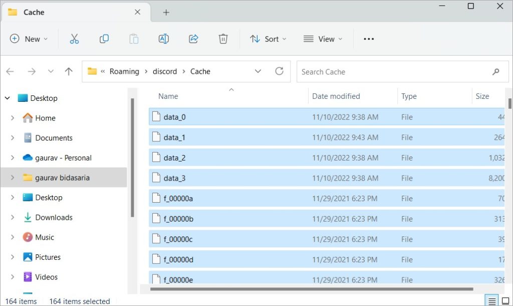 файлы кеша Discord в проводнике Windows