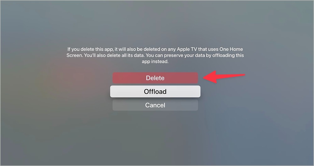 Удалить Netflix на Apple TV