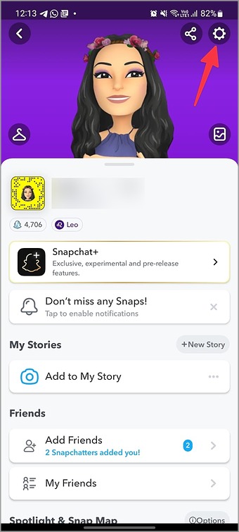 Настройки Snapchat на Android