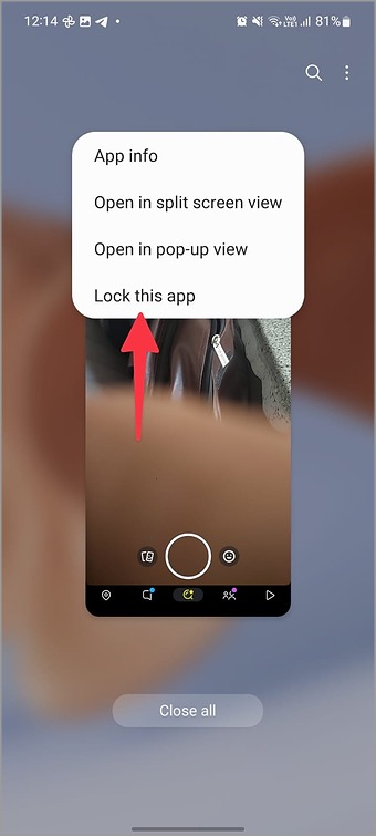 заблокировать Snapchat на Android