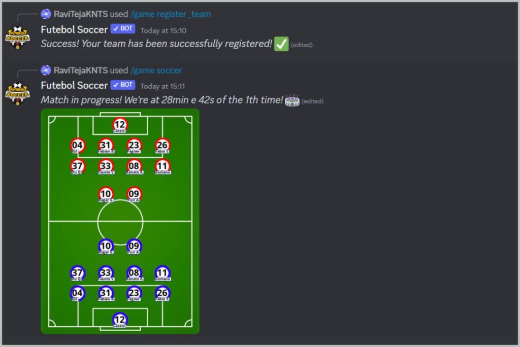 Futebol Soccer Discord Бот