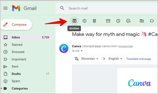 Архив Gmail