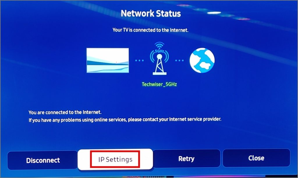 Зайдите в настройки IP