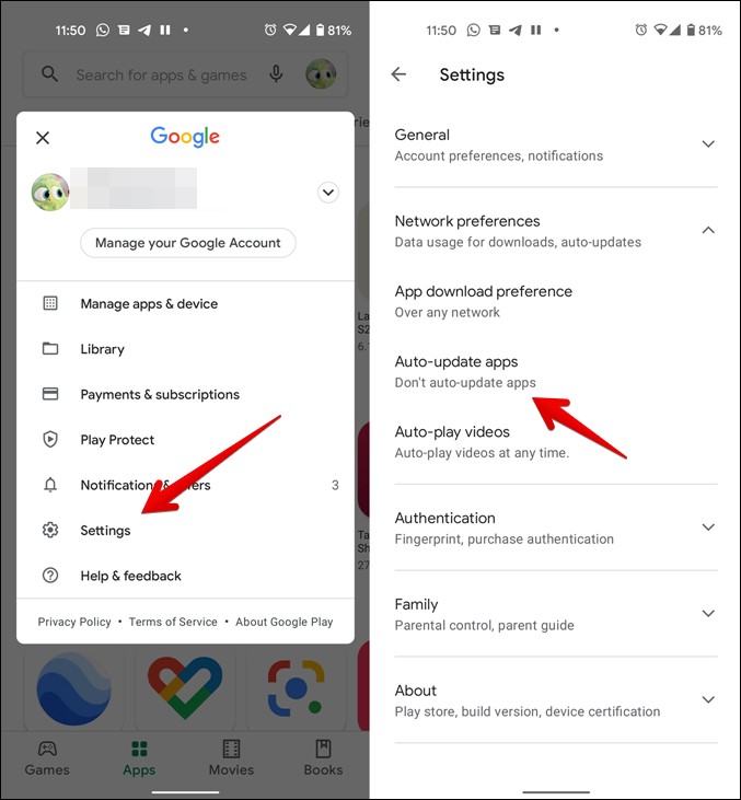 Автоматическое обновление приложений Google App Stop