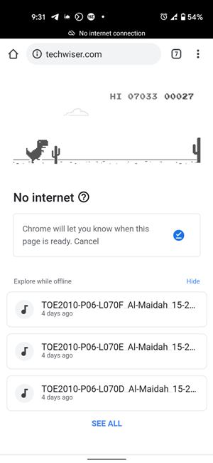 Игра Google Chrome Dino с Интернетом