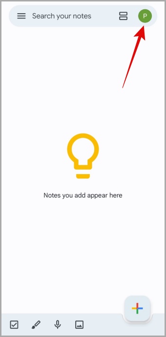 Google Keep на Android