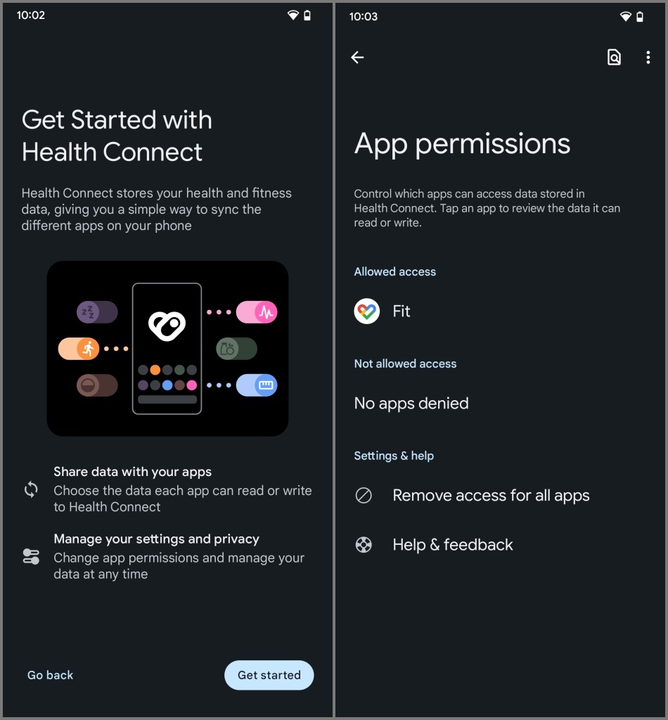 Здоровье Connect на Android 14