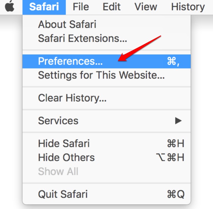 настройки браузера Safari