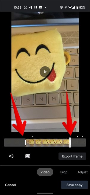 Обрезать видео Google Фото